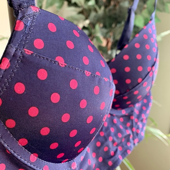 Polka dot push-up bra. 36B - Picture 1 of 9
